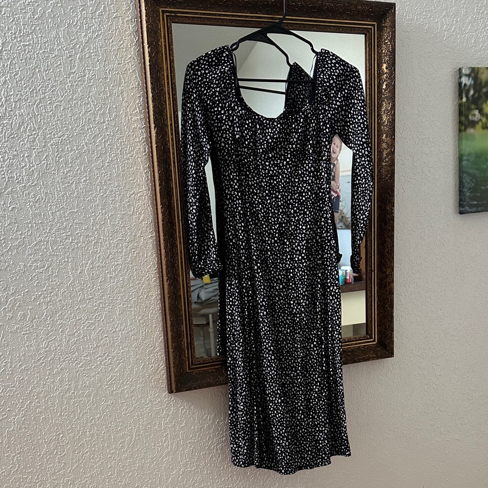 URBAN Romantics Monochrome Long Sleeve Dress